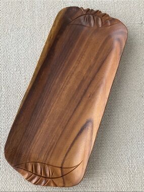 Vintage Blair Hawaii Carved Wooden Tray